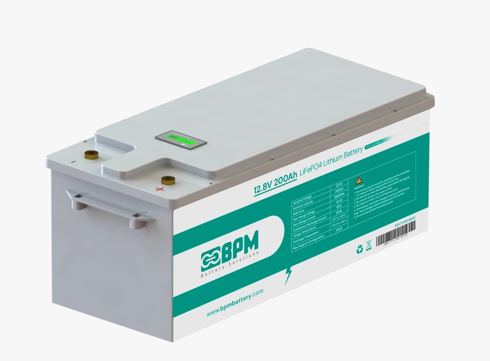 Bpm 12.8v 200ah Lifepo4 Lityum Akü - Ekranlı 